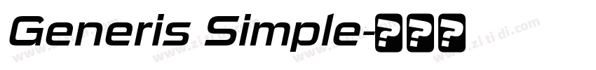 Generis Simple字体转换